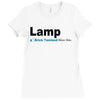 lamp   brick tamland likes this facebook thumbs up mens white t shirt Ladies Fitted T-Shirt