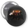 Bear Adventure With Roses Pin-back button