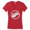 scott pilgrim vs the world bass guitar rockband vintage show movie tee Women's V-Neck T-Shirt