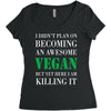 vegan Women's Triblend Scoop T-shirt