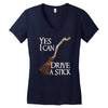 yes i can drive stick Women's V-Neck T-Shirt