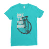 bike 'til you barf Ladies Fitted T-Shirt