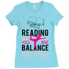 Reading Yoga Wine Balance Ladies Fitted T-Shirt