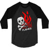 skull &amp; flames 3/4 Sleeve Shirt