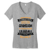Super Cool Grandson Of A Freaking Awesome Grandma Women's V-Neck T-Shirt