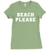 Beach Please Ladies Fitted T-Shirt