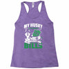 my husky is in charge! Racerback Tank