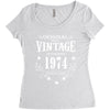 original parts vintage established 1974 perfectly aged Women's Triblend Scoop T-shirt