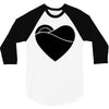 black heart 3/4 Sleeve Shirt