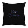 merry christmas colorful glitter Throw Pillow