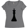 Chess King and Pawn Women's Triblend Scoop T-shirt