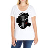 Monkey Father Ladies Curvy T-Shirt
