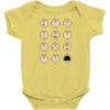 charlie moticons Baby Bodysuit
