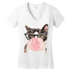 cat Women's V-Neck T-Shirt