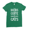 read books drink coffee eat chocolate pet cats Ladies Fitted T-Shirt