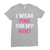i wear pink for my aunt breast cancer Ladies Fitted T-Shirt