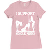 i support single moms Ladies Fitted T-Shirt