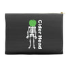 ciderhead cider drinking skeleton and apple Accessory Pouches