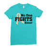 No One Fights Alone Ladies Fitted T-Shirt