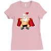 funny flashing naked nude christmas santa claus Ladies Fitted T-Shirt