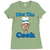 kiss the cook Ladies Fitted T-Shirt