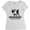 Backpacker Let's Explore The World Women's Triblend Scoop T-shirt