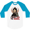 i want you to rebel 3/4 Sleeve Shirt
