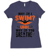 why do i swim why do you breath Ladies Fitted T-Shirt