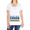 Baby Boy Under Construction Ladies Curvy T-Shirt