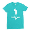 finger wag batle royal gaming Ladies Fitted T-Shirt