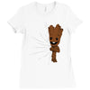 hidden groot [converted] Ladies Fitted T-Shirt
