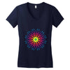 COSMIC FLOWER Women's V-Neck T-Shirt