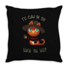 nightmare on kitty street Throw Pillow
