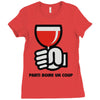 party a drink Ladies Fitted T-Shirt