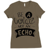 be a voice not an echo Ladies Fitted T-Shirt
