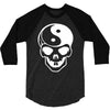 yin yang skull (2) 3/4 Sleeve Shirt
