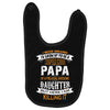 Super Cool Papa Of A Freaking Awesome Daughter Baby Bibs