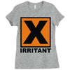 irritant symbol Ladies Fitted T-Shirt