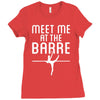 meet me at the barre ballet shoes funny Ladies Fitted T-Shirt