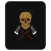 skull wood Mousepad