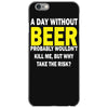 a day without beer iPhone 6/6s Case