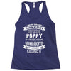 Super Cool Poppy Of A Freaking Awesome Granddaughter Racerback Tank