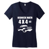 redneck math 4x4 truck Women's V-Neck T-Shirt