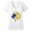 time travel to the moon Women's V-Neck T-Shirt