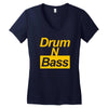 drum n bass birthday music Women's V-Neck T-Shirt