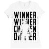 winner winner chicken dinner 3b Ladies Fitted T-Shirt