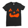fun face pumpkin Ladies Fitted T-Shirt