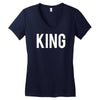king Women's V-Neck T-Shirt