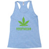 Vegetarian Pot Leaf Racerback Tank