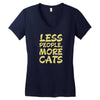 Less People More Cats Women's V-Neck T-Shirt